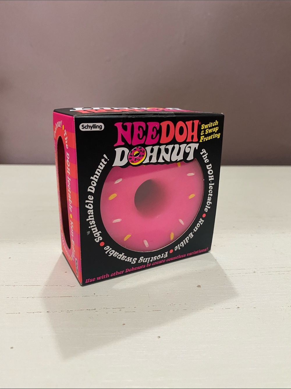 Needoh Dohnut Squishable Toy - Pink Frosting - RARE